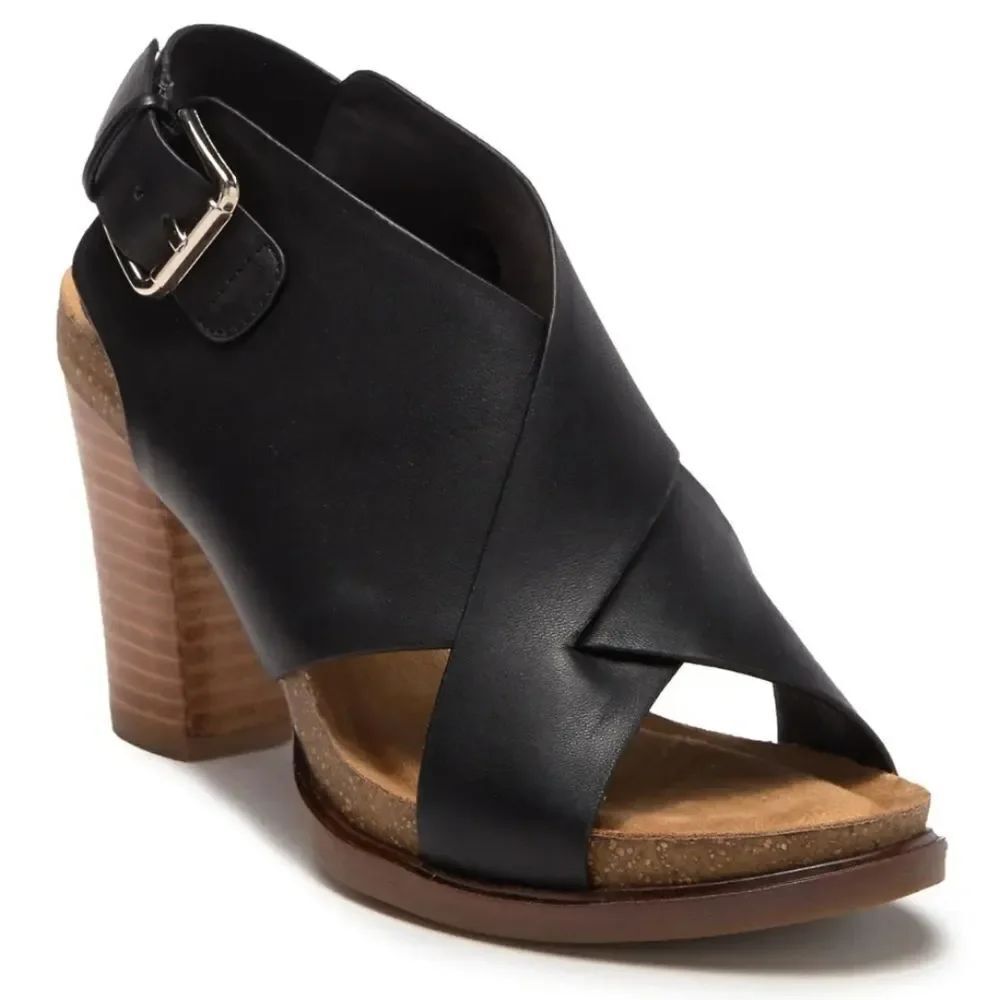 SOFFT CAMBRY LEATHER BLOCK HEEL SANDALS